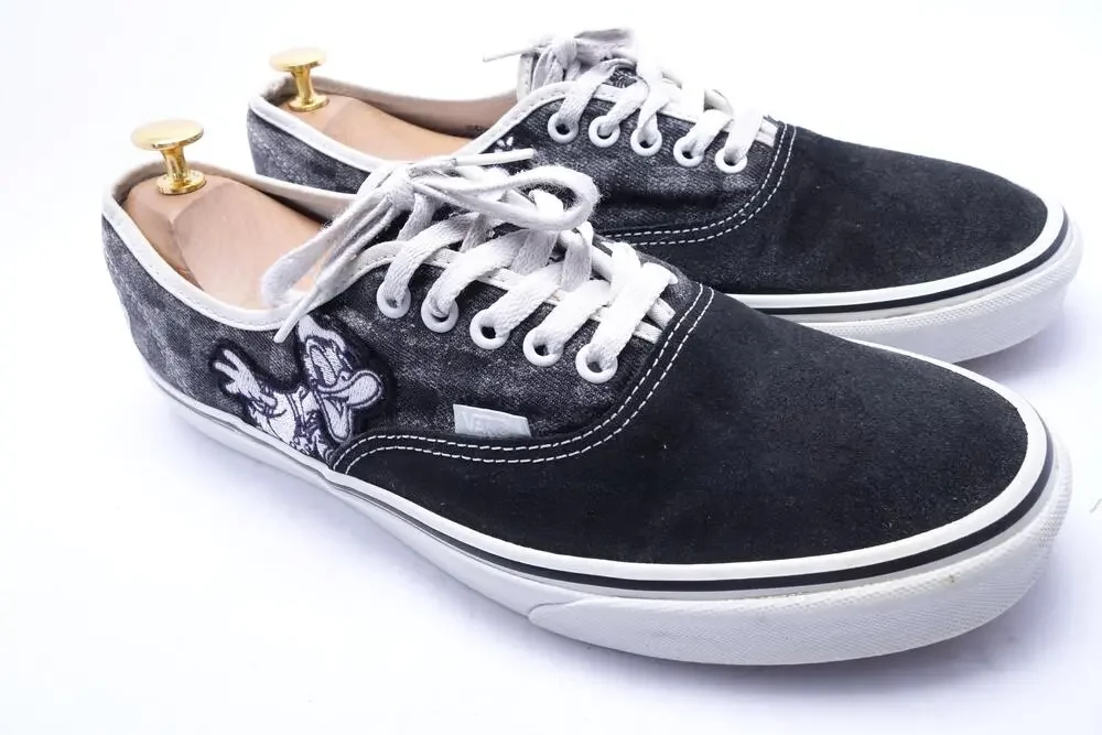 Vans Disney 100 Shoes Mens Size 11.5 Black Suede Mickey Donald Sneakers